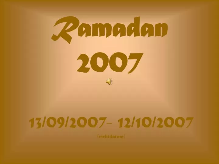 ramadan 2007