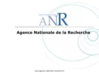 Agence Nationale de la Recherche