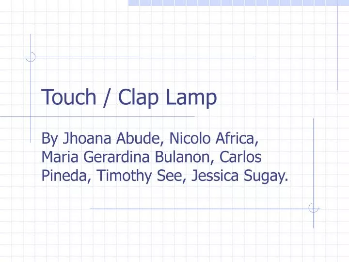 touch clap lamp