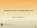 Transforming Healthcare: Lean Practices for Sanity in Clinical Worklife - slide 1