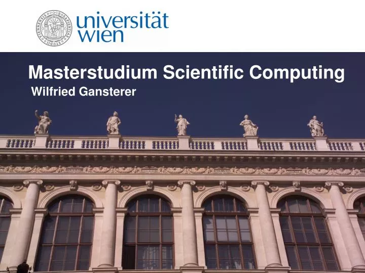 masterstudium scientific computing