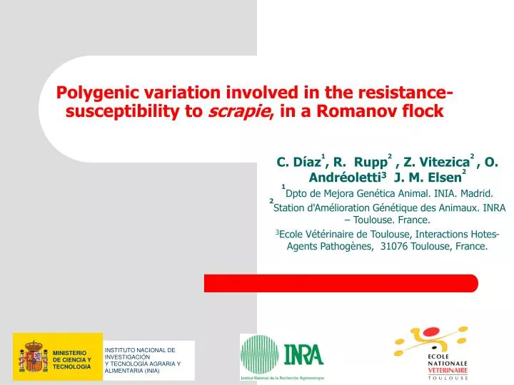 polygenic variation involved in the resistance susceptibility to scrapie in a romanov flock