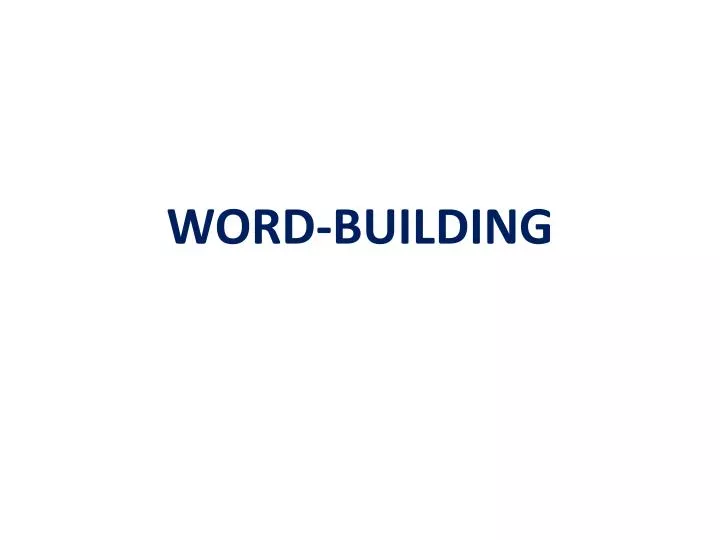 word building