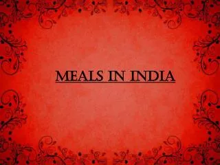 Meals in India