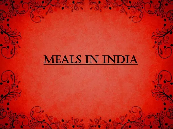 meals in india