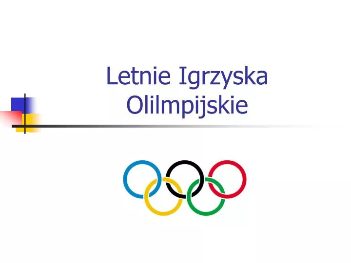 letnie igrzyska olilmpijskie