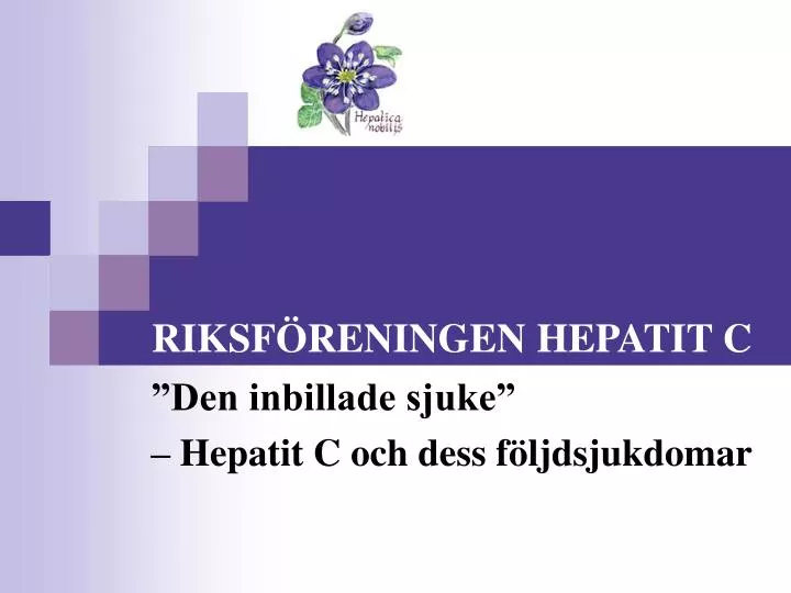 riksf reningen hepatit c