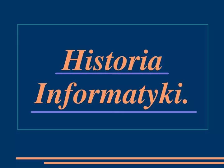 historia informatyki