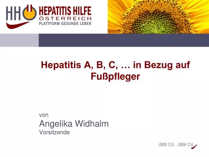 hepatitis a b c in bezug auf fu pfleger