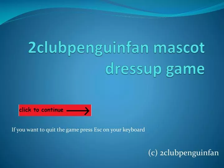 2clubpenguinfan mascot dressup game