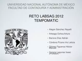 RETO LABSAG 2012 TEMPOMATIC