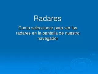 radares
