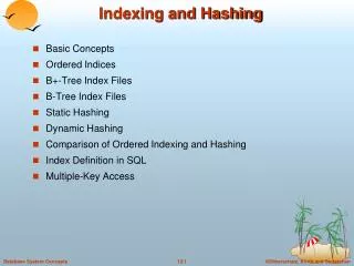 indexing and hashing