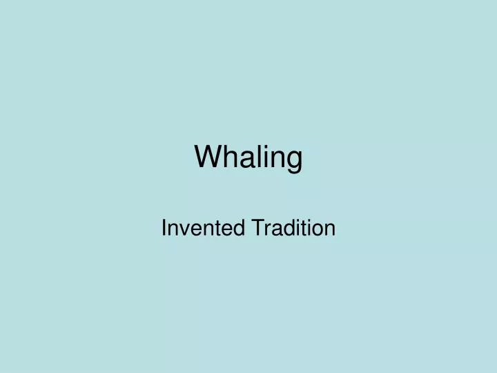 whaling