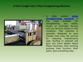 Straightening Machine