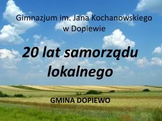 20 lat samorz du lokalnego