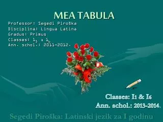 mea tabula