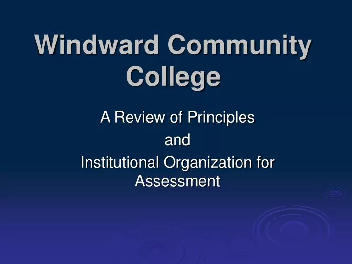 windward community college