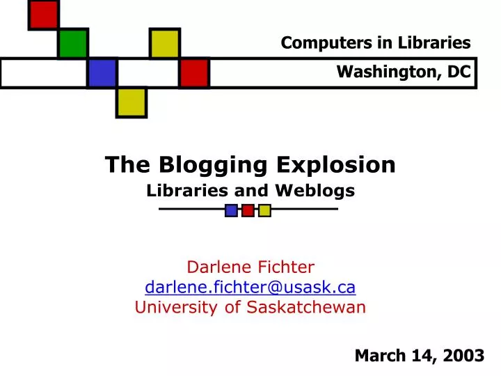 the blogging explosion libraries and weblogs