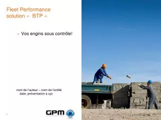 fleet performance solution btp