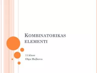 kombinatorikas elementi