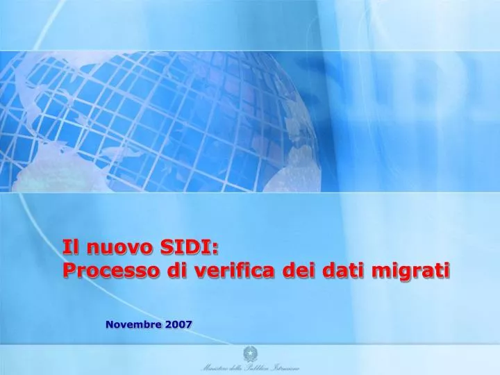 il nuovo sidi processo di verifica dei dati migrati