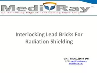 Interlocking Lead Bricks For Radiation Shielding