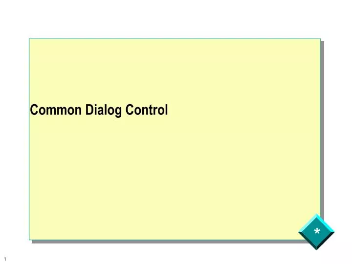 common dialog control