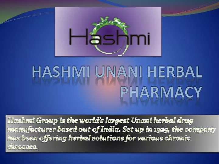hashmi unani herbal pharmacy