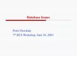 Database Issues - slide 1