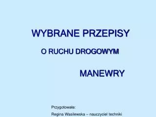 wybrane przepisy