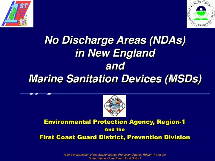 no discharge areas ndas in new england and marine sanitation devices msds