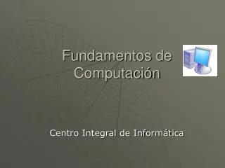 fundamentos de computaci n