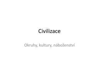 civilizace