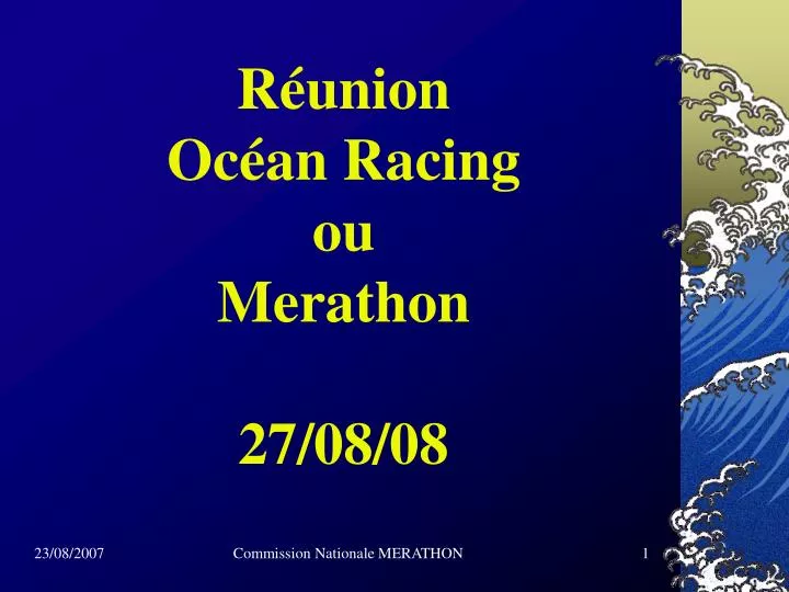 r union oc an racing ou merathon 27 08 08
