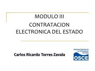 modulo iii contratacion electronica del estado