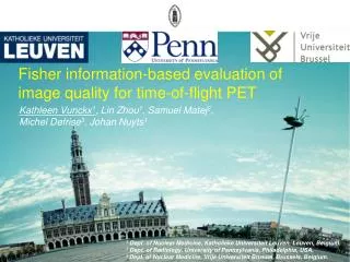 Fisher information-based evaluation of image quality for time-of-flight PET