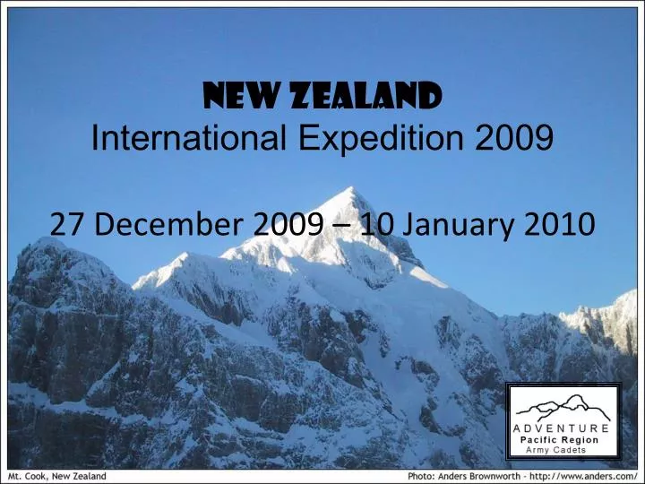 new zealand international expedition 2009