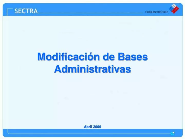 modificaci n de bases administrativas