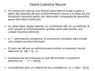 teor a cu ntica neural