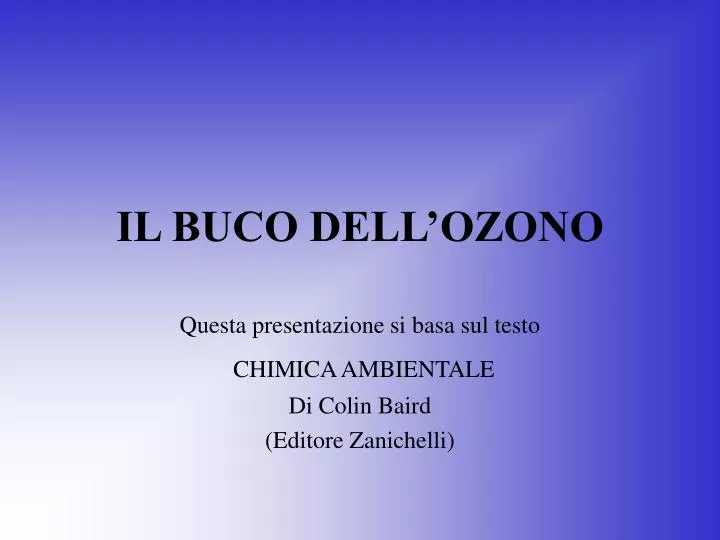 il buco dell ozono