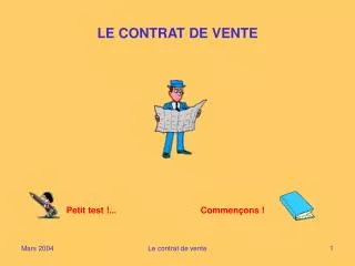 le contrat de vente