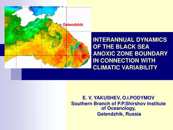 interannual dynamics of the black sea anoxic zone boundary in connection with climatic variability