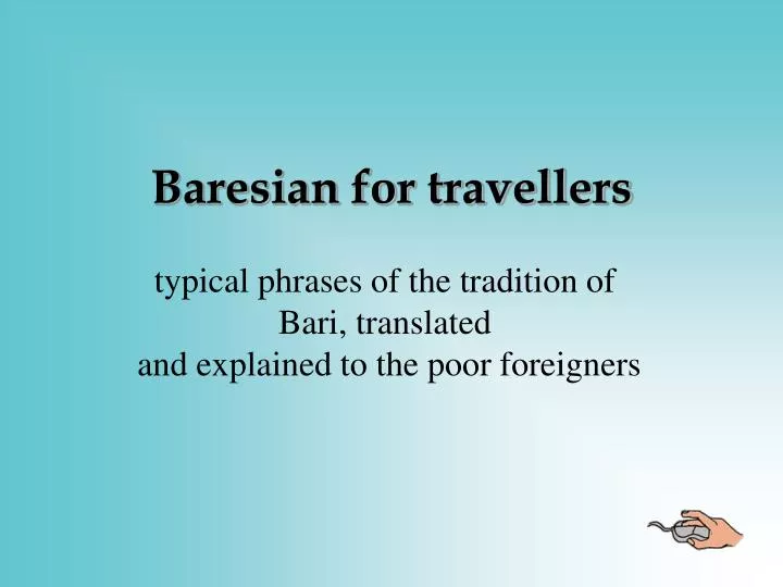 baresian for travellers
