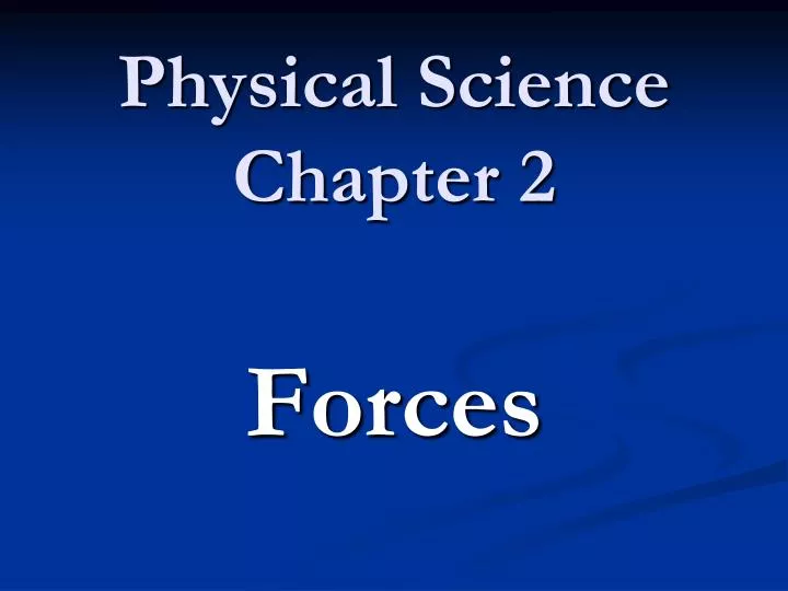 physical science chapter 2