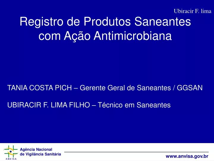 registro de produtos saneantes com a o antimicrobiana