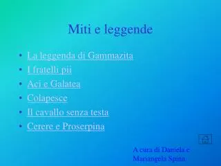 miti e leggende