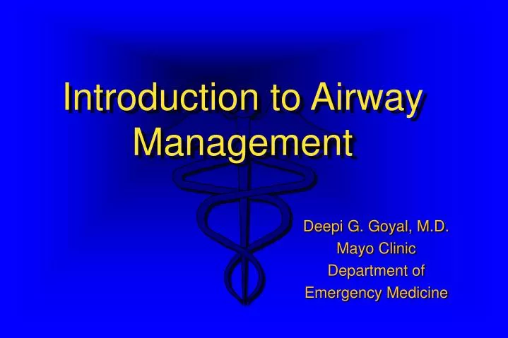 introduction to airway management