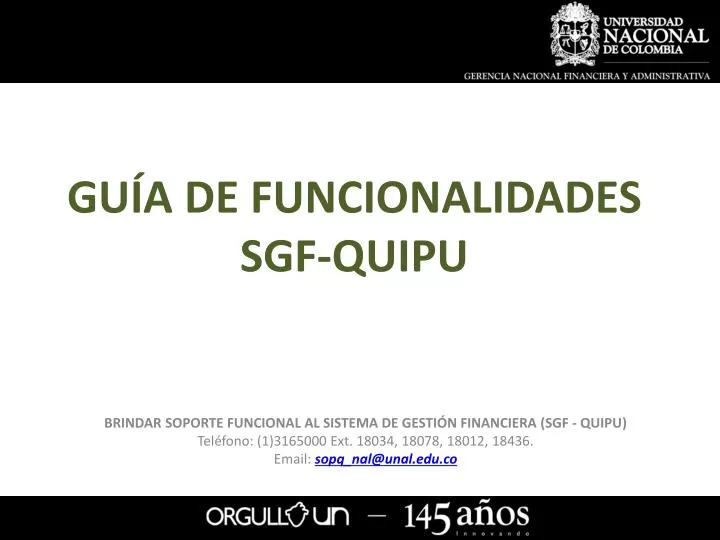 gu a de funcionalidades sgf quipu