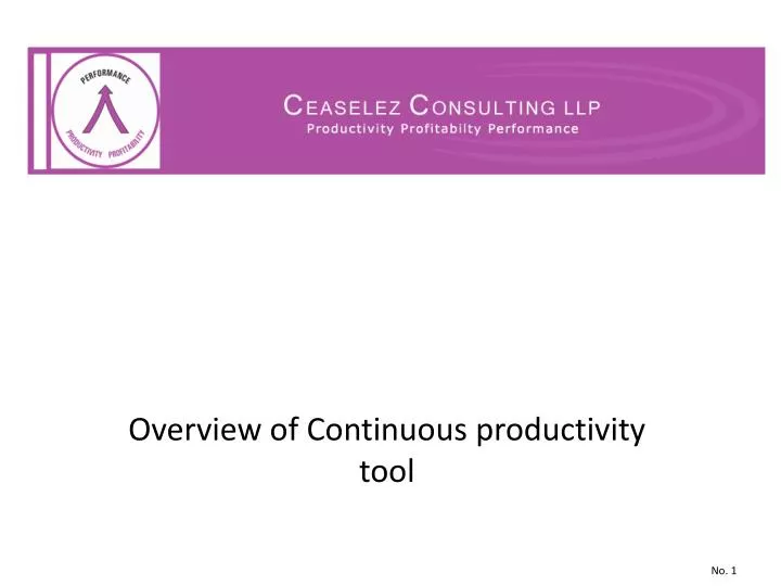 overview of continuous productivity tool